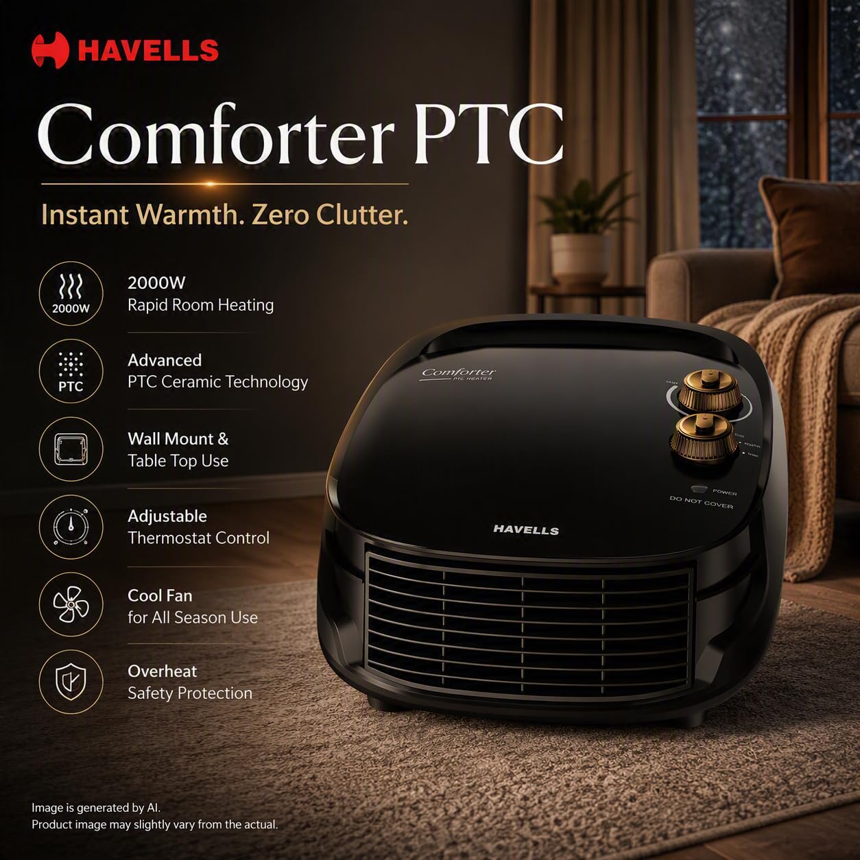 Havells Room Heater - Warm Your Space! -2