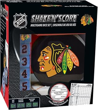 MasterPieces Game Day - NHL Chicago Blackhawks - Shake N Score Dice Game