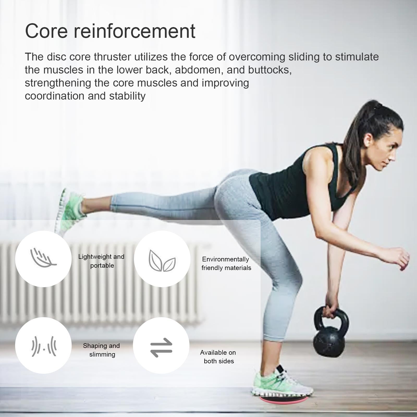 Fitness Core Slider 4 Pezzi, Diametro 17,5 cm Scivolante Dischi per Il Fitness, Fitness Slider Modellante per la Perdita di Grasso, per Affondi Plank Support Allenamento Addominale