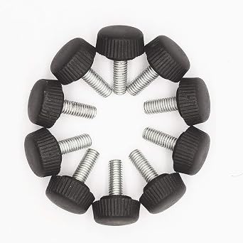 M5-0.8x12mm Thumb Screw Knobs Grip Thumb Screw Threaded Knurled Knobs Grip 10pcs
