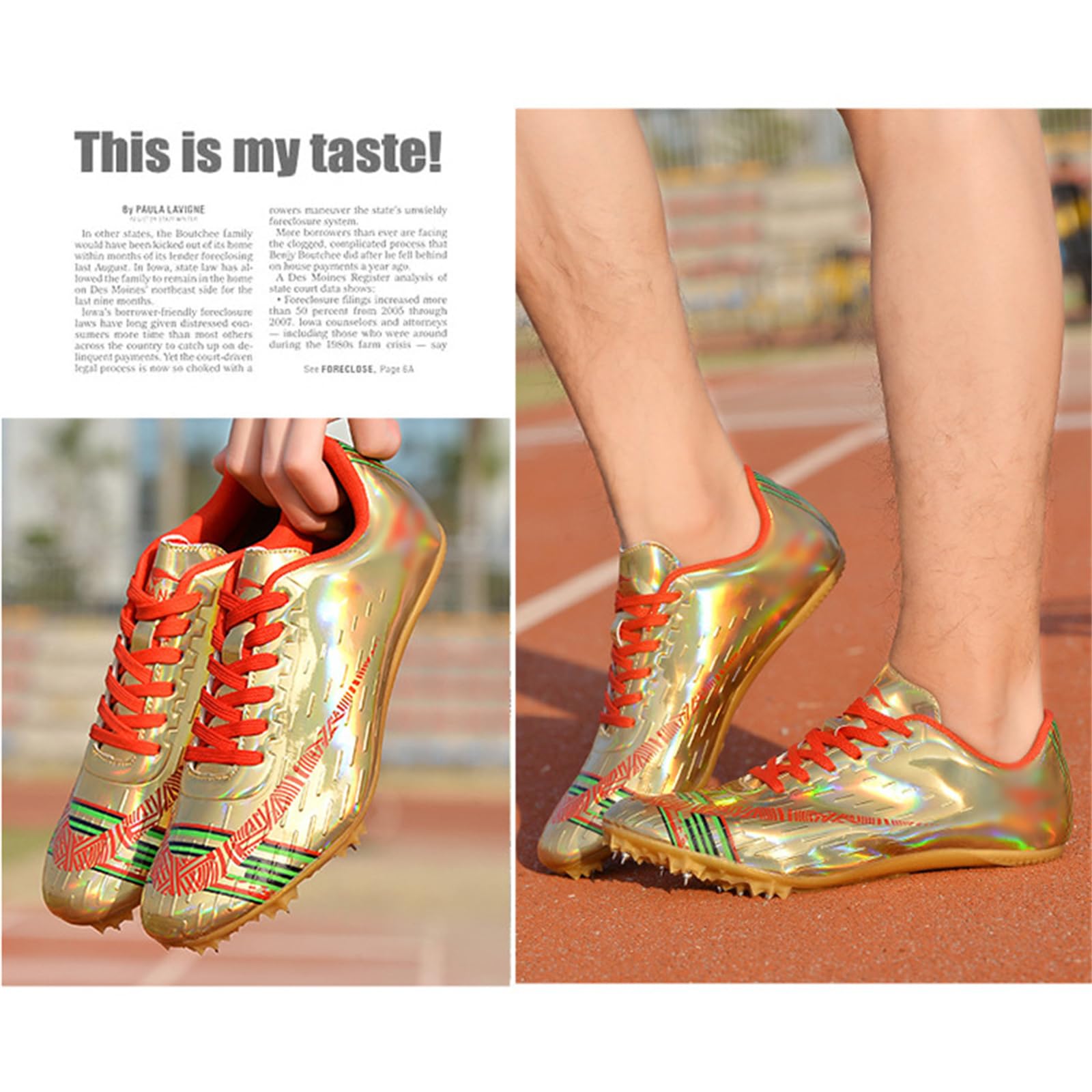 Unisex Leggere Spikes - 8 Chiodi Antiscivolo Scarpe di Atletica Leggera,Scarpe da Corsa da Uomo con Punte e Sprint,Sneakers Comode per Sprint,Corsa,Salto in Lungo