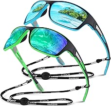 Sunier Lunettes de Soleil Polarisées pour Homme Femme,Sportives Lunettes de Conduite Pêche Vélo Anti-UV Lunettes de Soleil