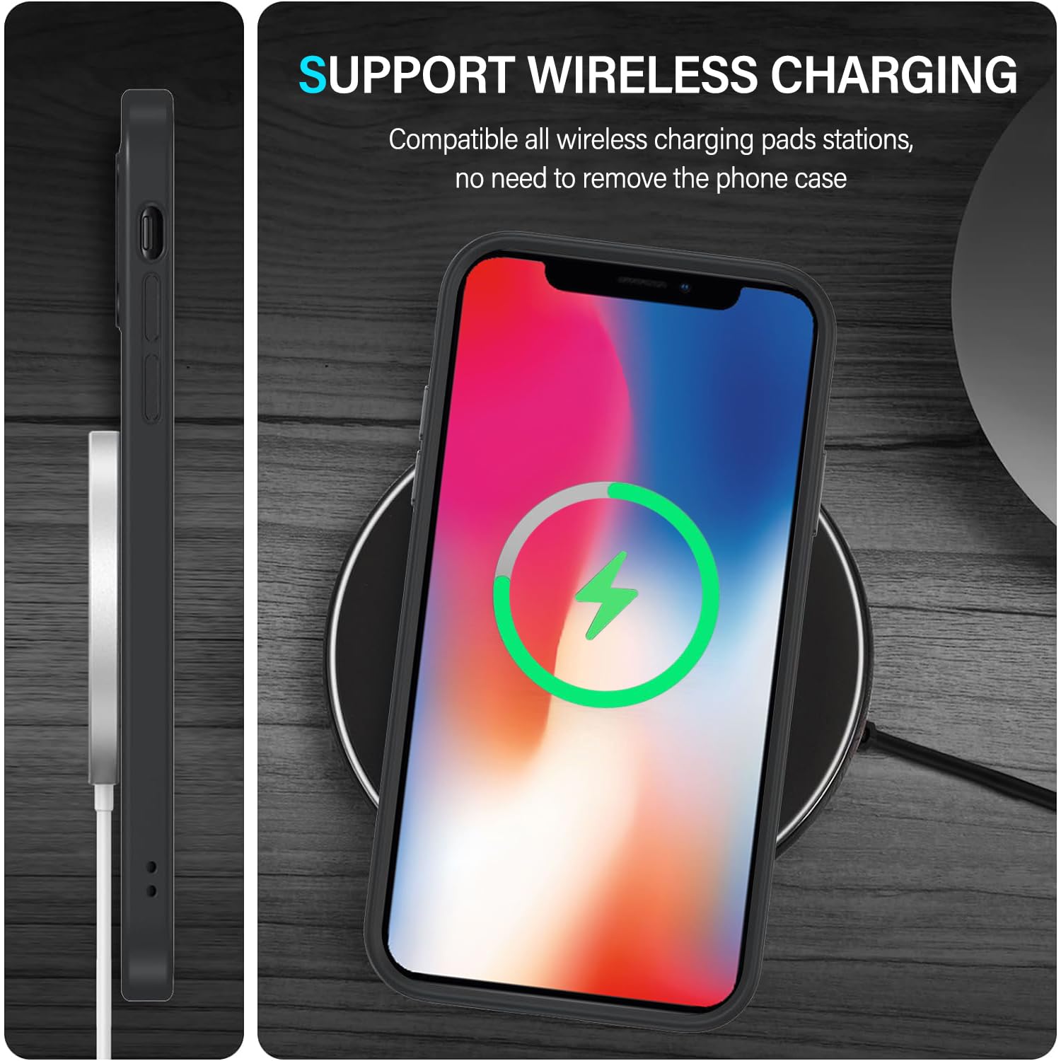 Etui iPhone X/XS kompatybilne z MagSafe, tylna obudowa magnetyczna wszechstronna ochrona obiektywu, odporna na zarysowania, wstrząsoodporna obudowa TPU i PC do X/XS, półprzezroczyste matowe