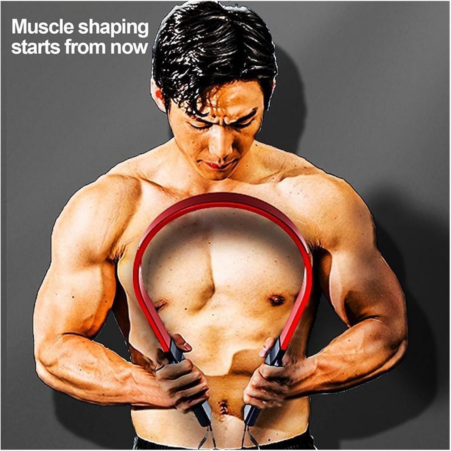 New Silent Arm Strength Device, Multifunctional Elastic Rod, Arm Muscle and Chest Muscle Training Elastic Device