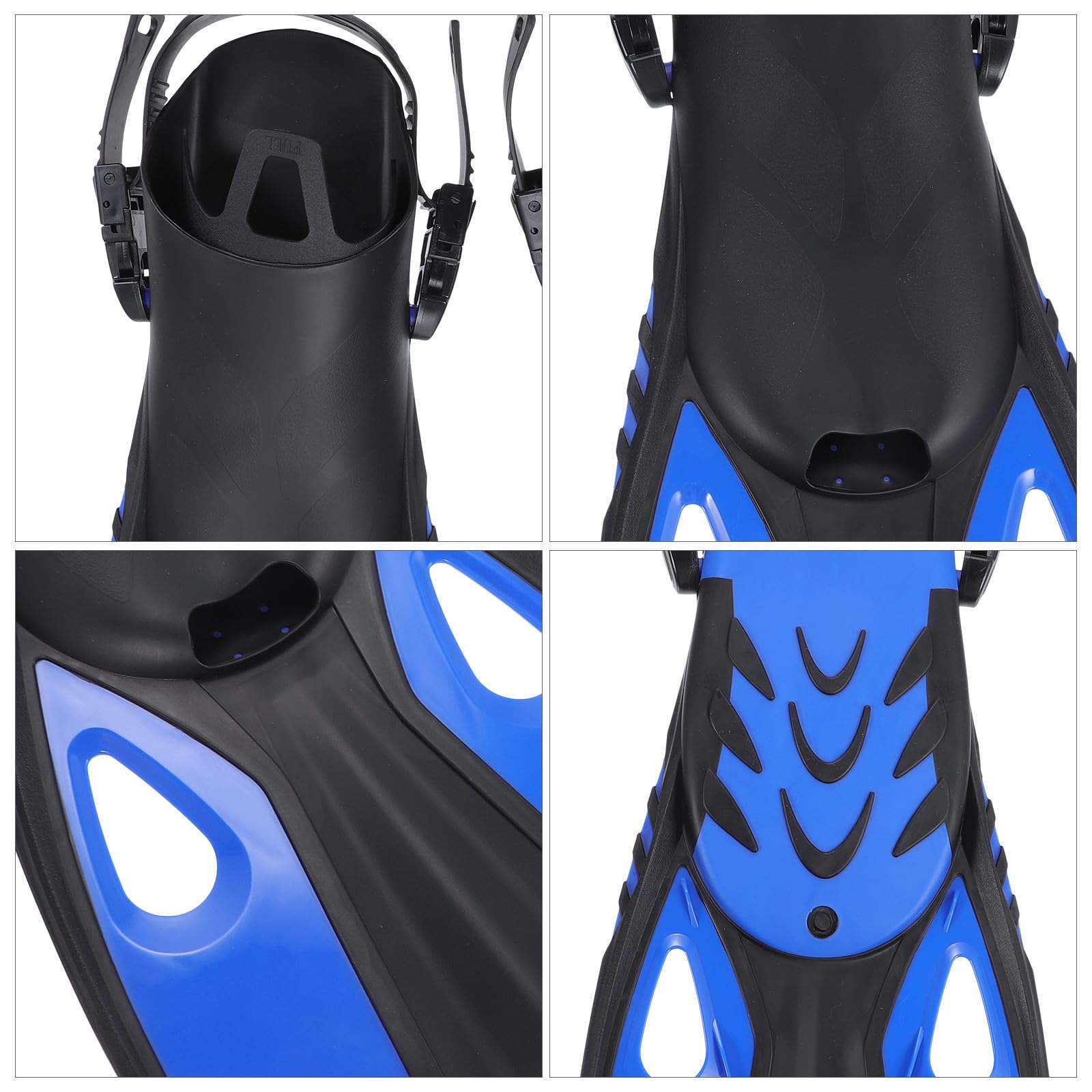 Garneck Aletas Ajustables de Goma para Natación y Buceo Pies Flexibles y Botón de Liberación Rápida, Ideales para Snorkeling y Entrenamiento de Adultos