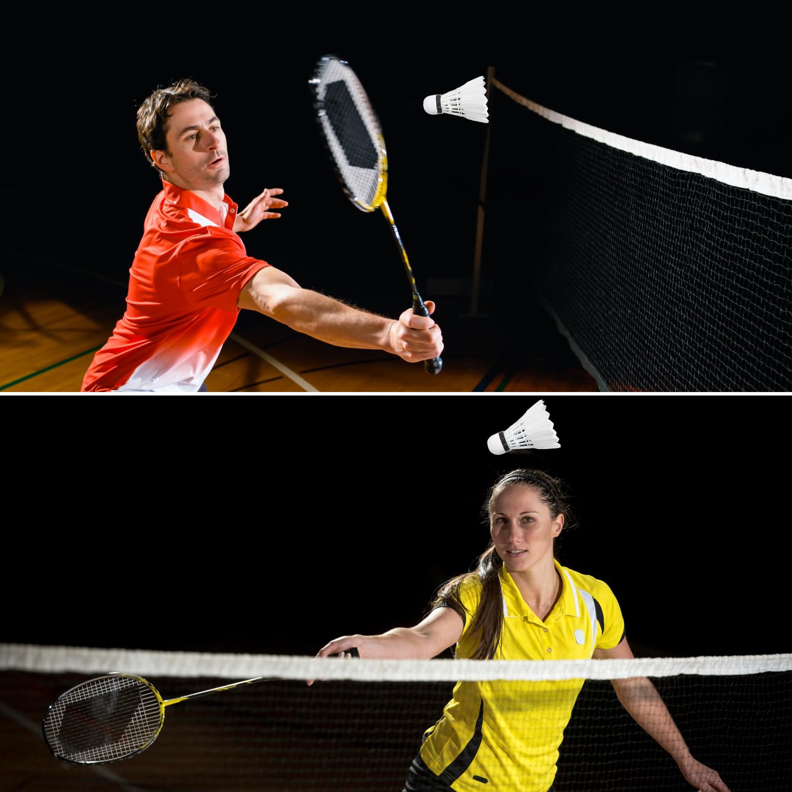 Volants de Badminton, 12 Balle de Badminton Blanches, Volants Durables et Stables, Idéal pour Entraînement et Loisirs