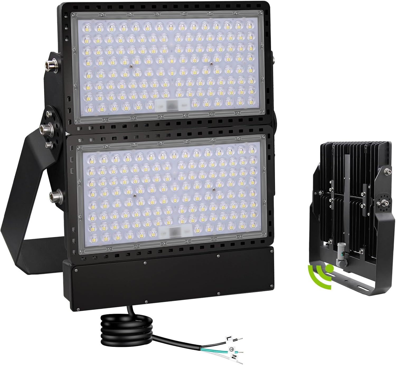 STASUN 600W 90000LM LED Flood Stadium Light with Photocell, 100-277V Dusk to Dawn Outdoor Lighting, 5000K Daylight, IP67 Waterproof, ETL Certified for Sport Courts Arena Parking Lot​​