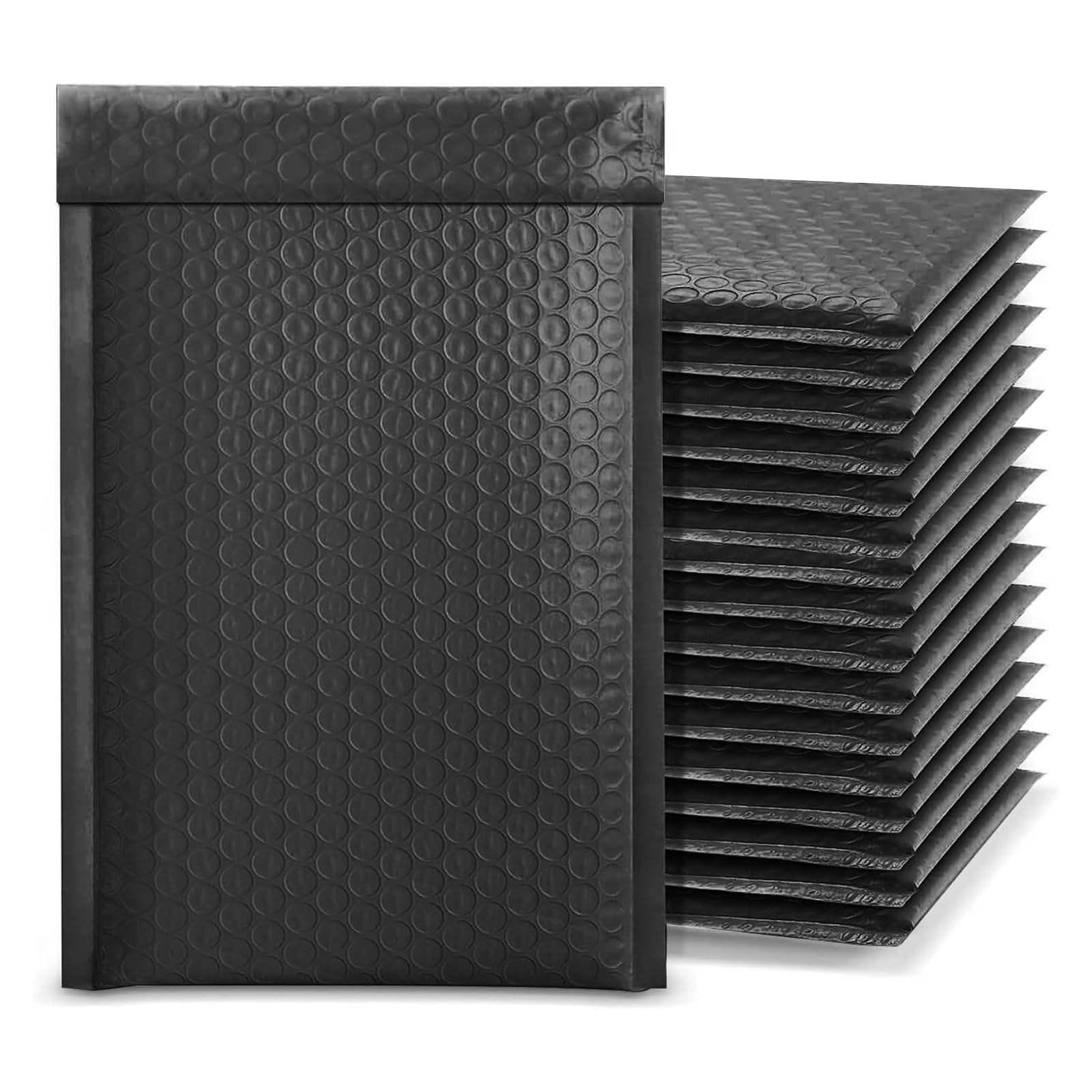 Self-Seal Bubble Mailers, Padded Envelopes, Padded Bubble Envelopes, Postal Wrap Envelope for Shipping, Mailing, Packaging (13 X 18CM) (Black-60pcs)