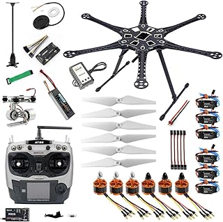 QWinOut 2.4G 9CH S550 RC Hexacopter Full Set RTF Assembled APM 2.8 GPS DIY FPV with 2-Axle Gimbal (Assembled, Without Manual)