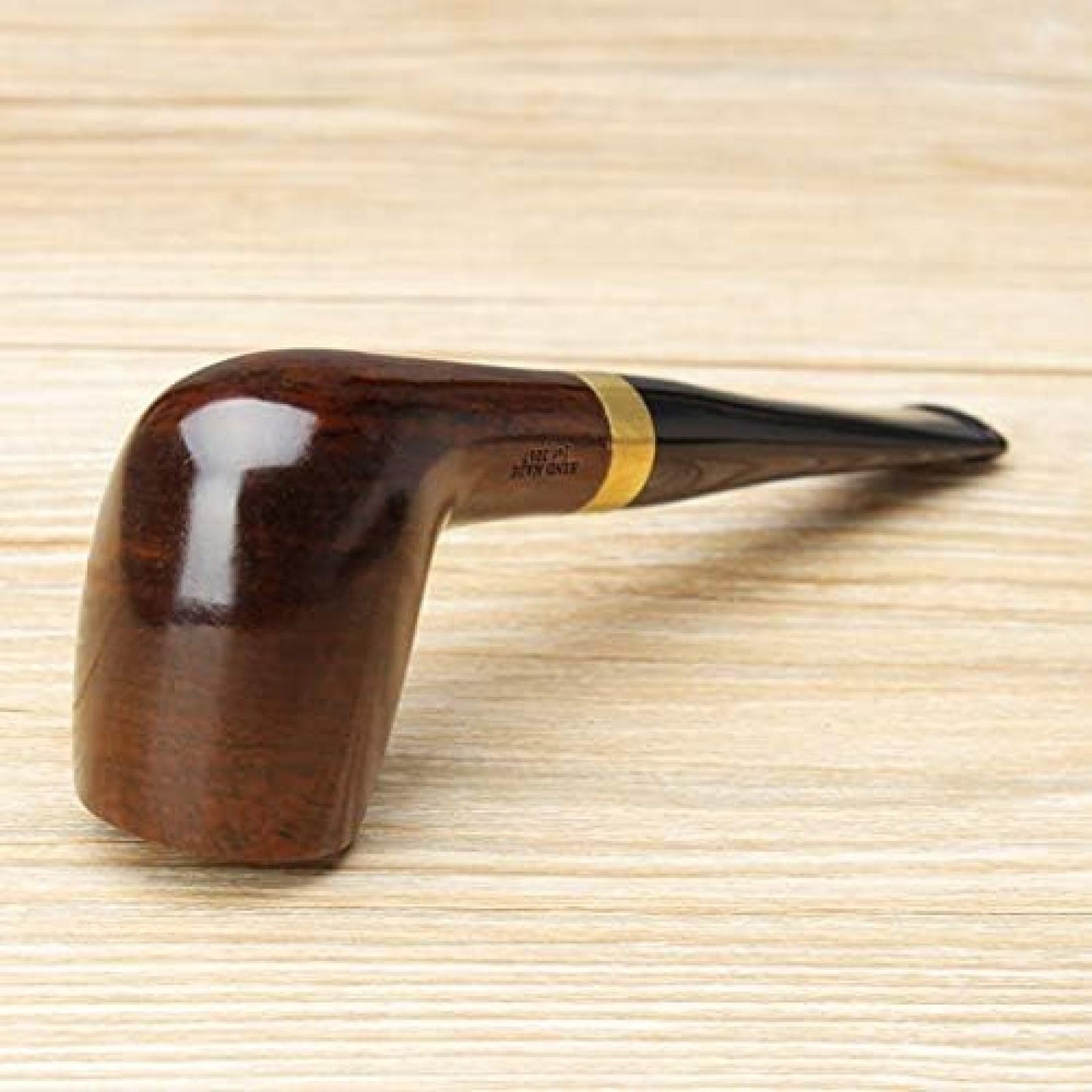 Pipa De Tabaco Con Filtro De Carbón Activado De 9MM Y Mango Recto De Ébano, Pipa De Tabaco Para Hombres,Bonny369