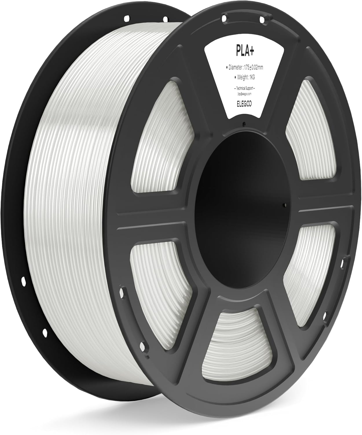 ELEGOO PLA+ Filament 1.75mm Transcluent 1KG, High Toughness PLA Plus 3D Printer Filament Dimensional Accuracy +/- 0.02mm, 1kg Spool(2.2lbs) Fits for Most FDM 3D Printers Translucent