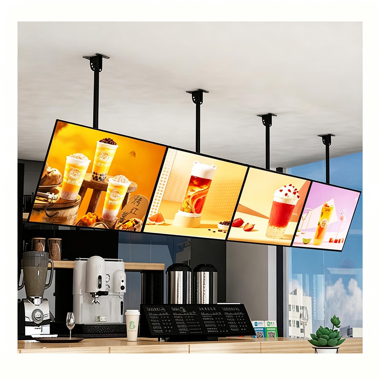 Boîtier Lumineux LED Mural, Tableau D'affichage Numérique Du Menu Du Restaurant, Écran Rétroéclairé Par LED, Panneau D'affichage Lumineux Pour Restaurant, Café, Magasin(60cmx90cm)