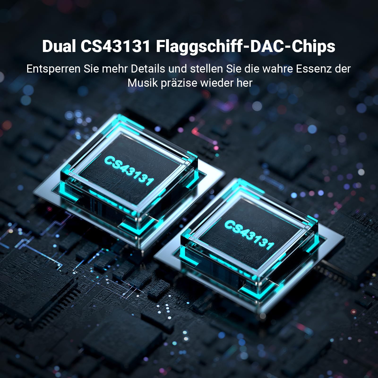 Fosi Audio DS2 Kopfhörerverstärker DAC 3,5 mm USB C Klinke Audioadapter Tragbarer Verstärker mit Dual-Ausgang DSD256 4,4 mm symmetrischer hochauflösender CS43131 Chip für iPhone iPad