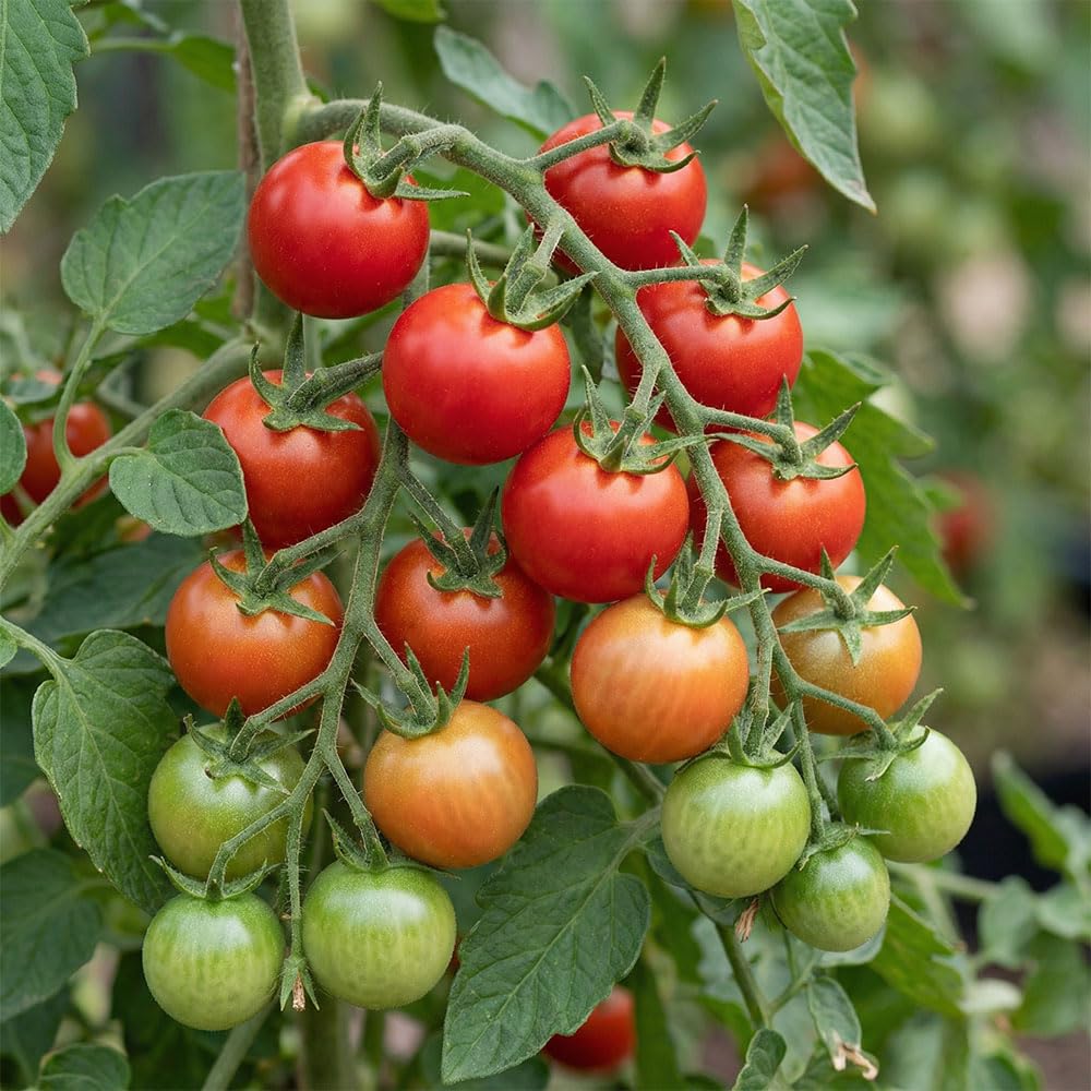 Tomato Cherry Falls F1 Seeds – Trailing Cherry Tomato for Hanging Baskets & Containers – Extra Early Cascading Variety – Sweet Red Fruits – Rich in Vitamin C & Lycopene – Grow Your Own