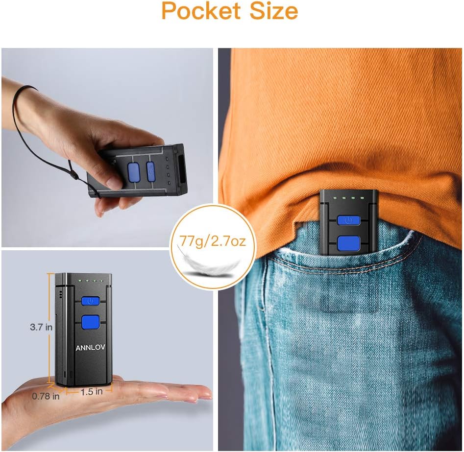 Get Discount Offer ANNLOV 1D Mini Bluetooth Barcode Scanner, with Bluetooth & 2.4G Wireless & USB Wired Connection, Portable CCD Bar Code Reader Compatible with PC/Android/iPhone/iOS/Tablet, Support Screen Scanning Exclusive Discount 70% Price ANNLOV 1D Mini Bluetooth Barcode Scanner, with Bluetooth & 2.4G Wireless & USB Wired Connection, Portable CCD Bar Code Reader Compatible with PC/Android/iPhone/iOS/Tablet, Support Screen Scanning