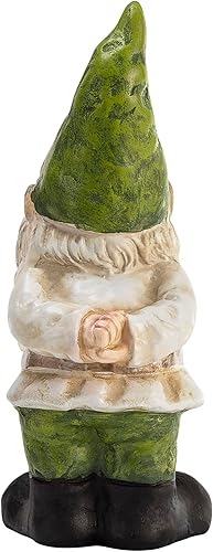 Miniatura 9 de Alpine Corporation Estatua Decorativa de Gnomo de Jardín Tradicional para Exteriores de 12 Pulgadas de Alto para Patio
