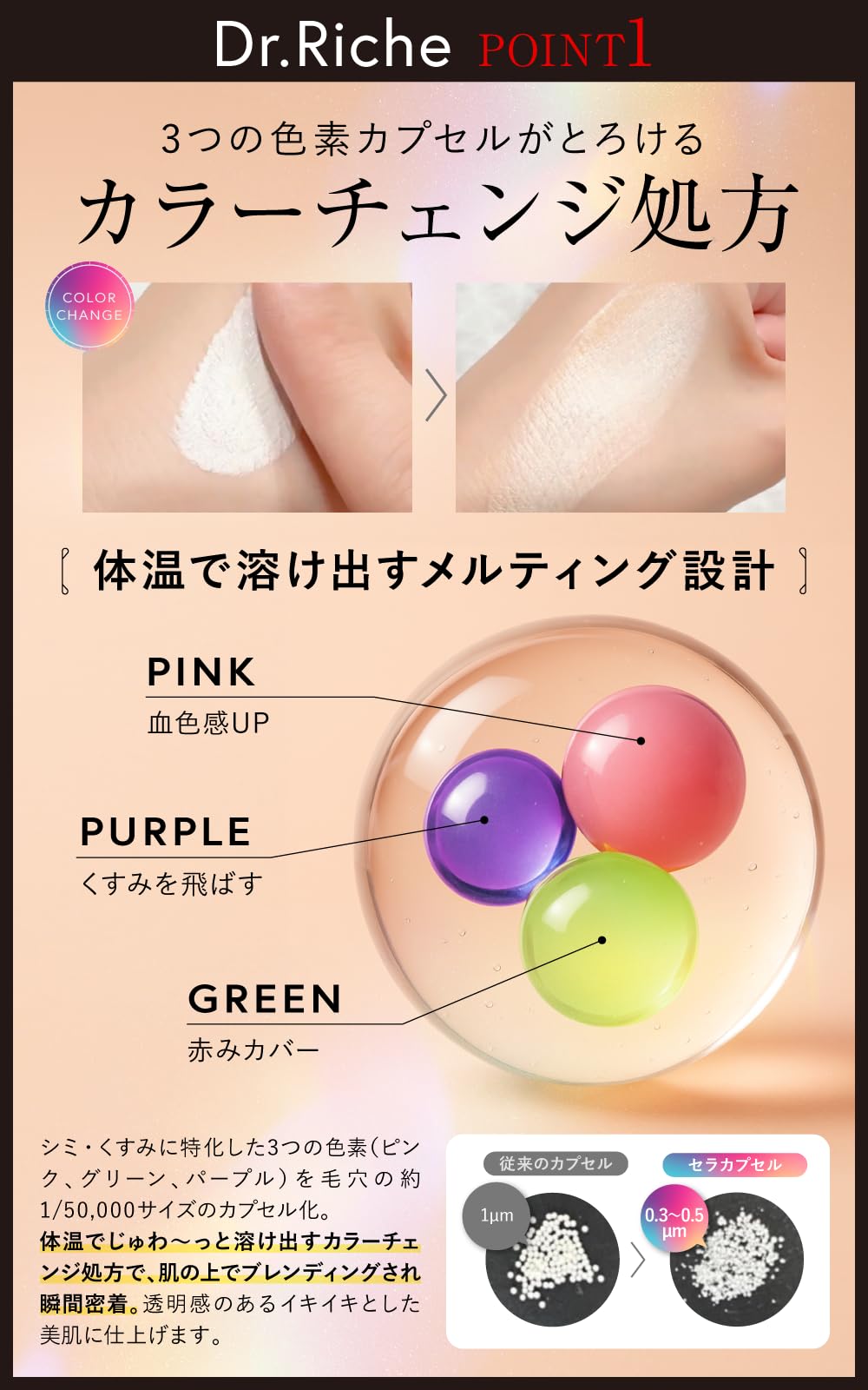 Amazon.co.jp: 【1本で自在に肌色コントロール 生ファンデ】Dr.Riche