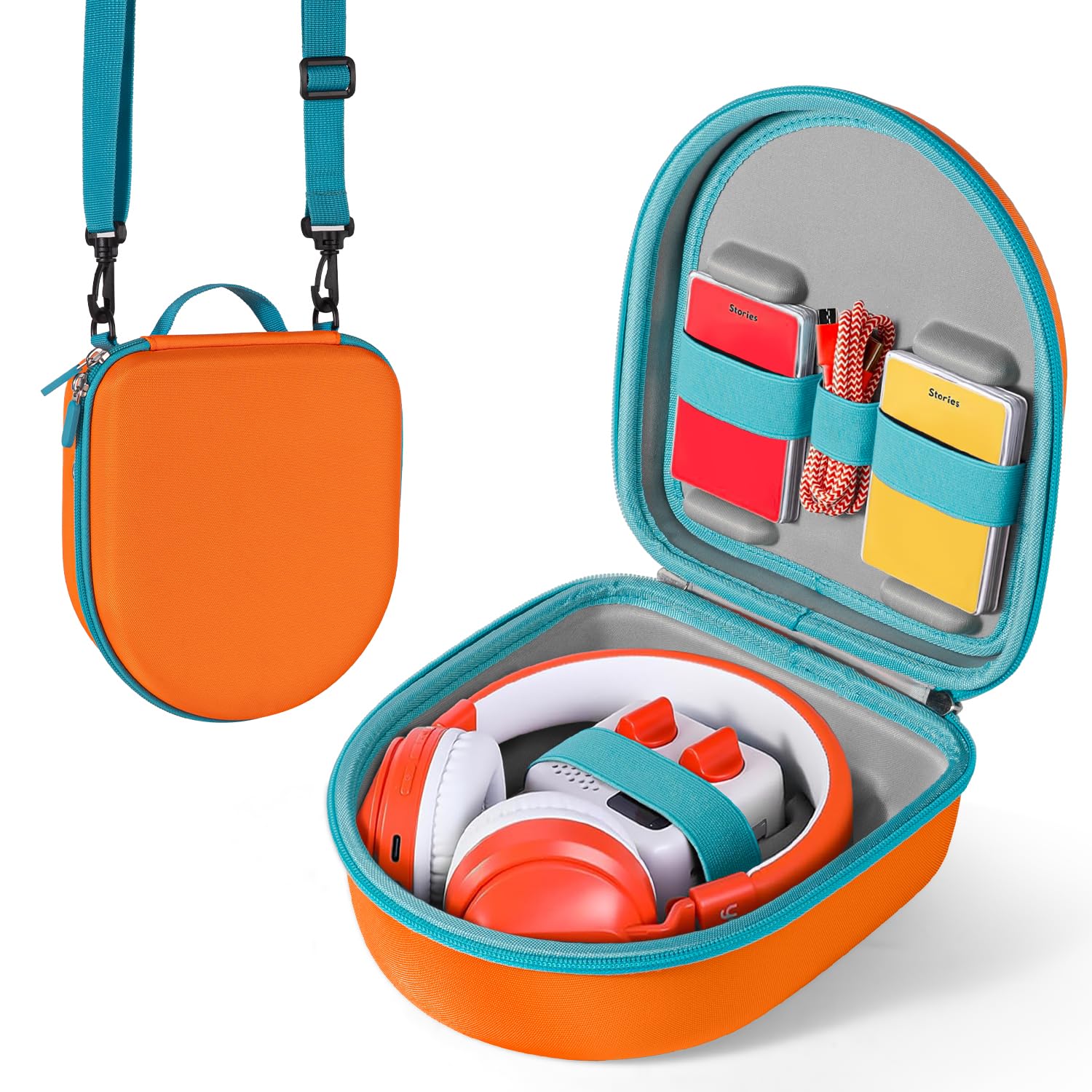 Photo 1 of *CASE ONLY* Hard Travel Case Compatible with Yoto Mini Kids Audio Music Player & Headphones, Carrying Case with Adjustable Shoulder Strap Holds Yoto Mini (2024 Edition), Headphones and Up to 30 Audiobook Cards