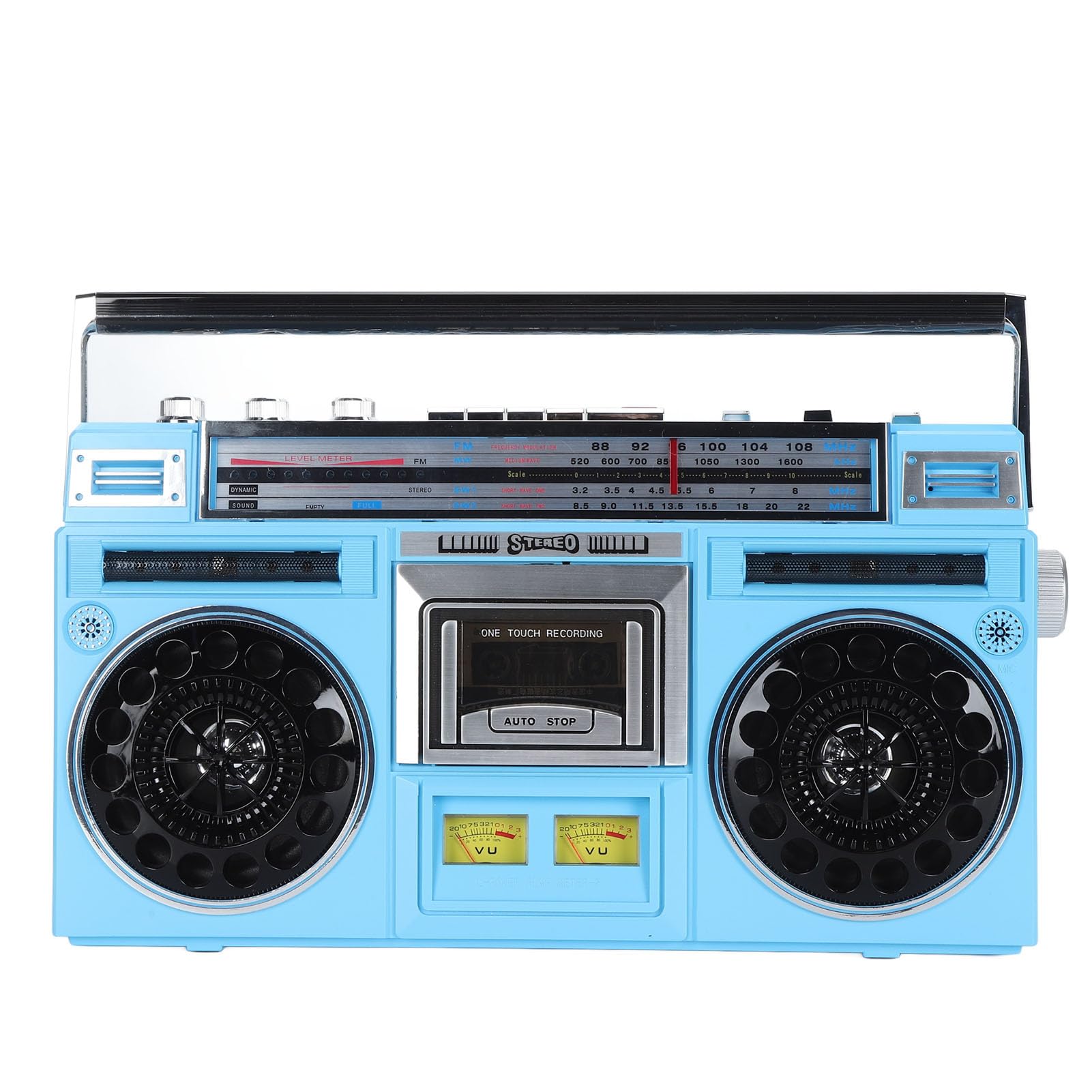 Cuifati Reproductor de Casete Retro, Bluetooth FM MW SW1 SW2 Grabadora de Radio con Dial de Agudos Refuerzo de Graves Reproducción de Tarjeta de Memoria USB, para Niños Mayores