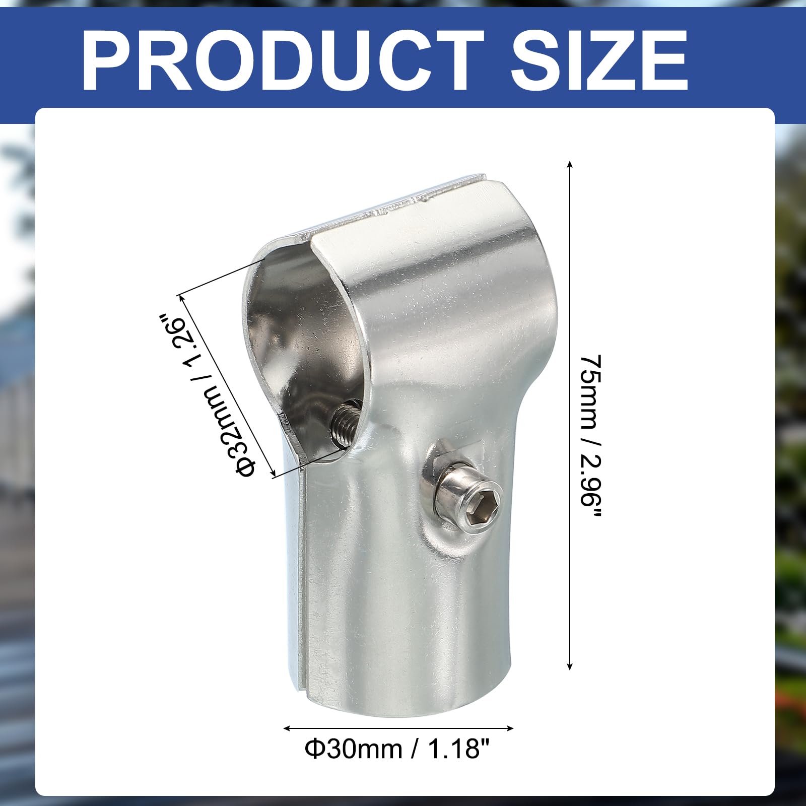 PATIKIL 1.26" 2 Way T Pipe Clamp Connector - Image 2