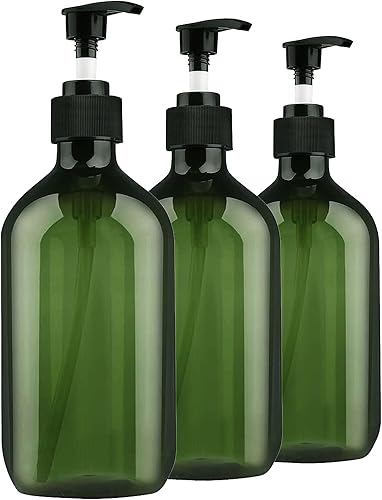 Botellas de plástico vacías con dispensador de bomba y 6 etiquetas incluidas, recipientes de viaje recargables para desinfectante de manos, loción