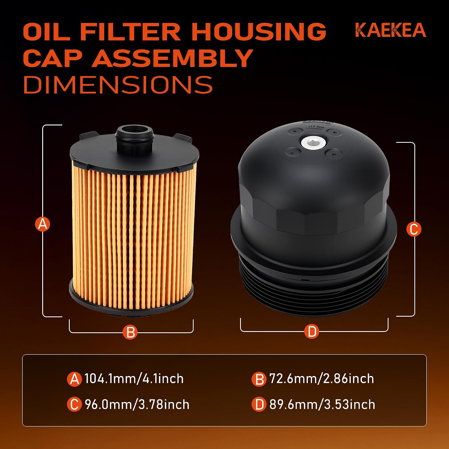 32140027 Oil Filter Housing Cap Assembly Compatible with Volvo S60/V60/XC60 2015-2025, 2015-2016 S80/XC70, 2017-2025 S90/V90 Cross Country 2.0L, 2016-2025 XC90, 2019-2025 XC40 Replace 31321084