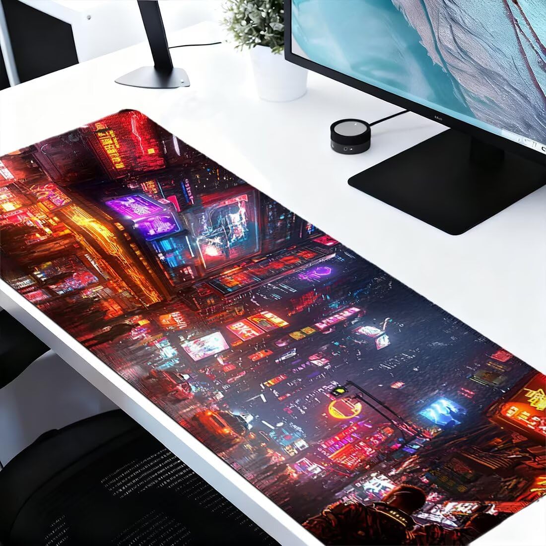 マウスパッド 大型 150x80 cm サイバーパンク マウスパッド ゲーミング 市 デスクマット滑り止めゴム底 防水 mouse