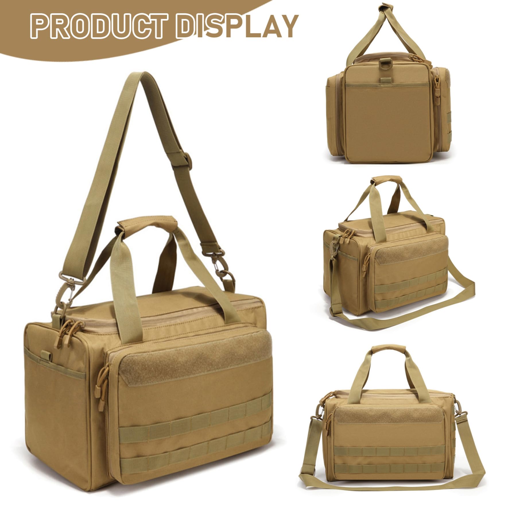 Yeory Bolsa de Gama de Armas, Bolsas de Lona de Rango de Tela de Oxford, Bolsa de Tiro de Pistola con Compartimentos, Transporte