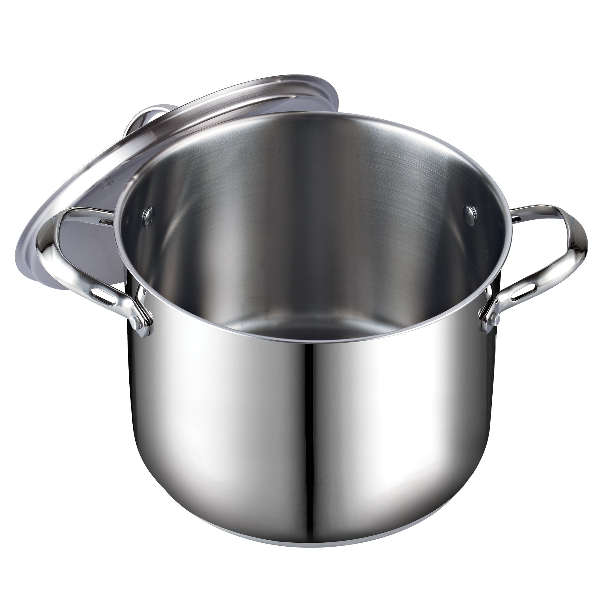 Cooks Standard Quart Classic Stainless Steel Stockpot with Lid, 12-QT, Silver