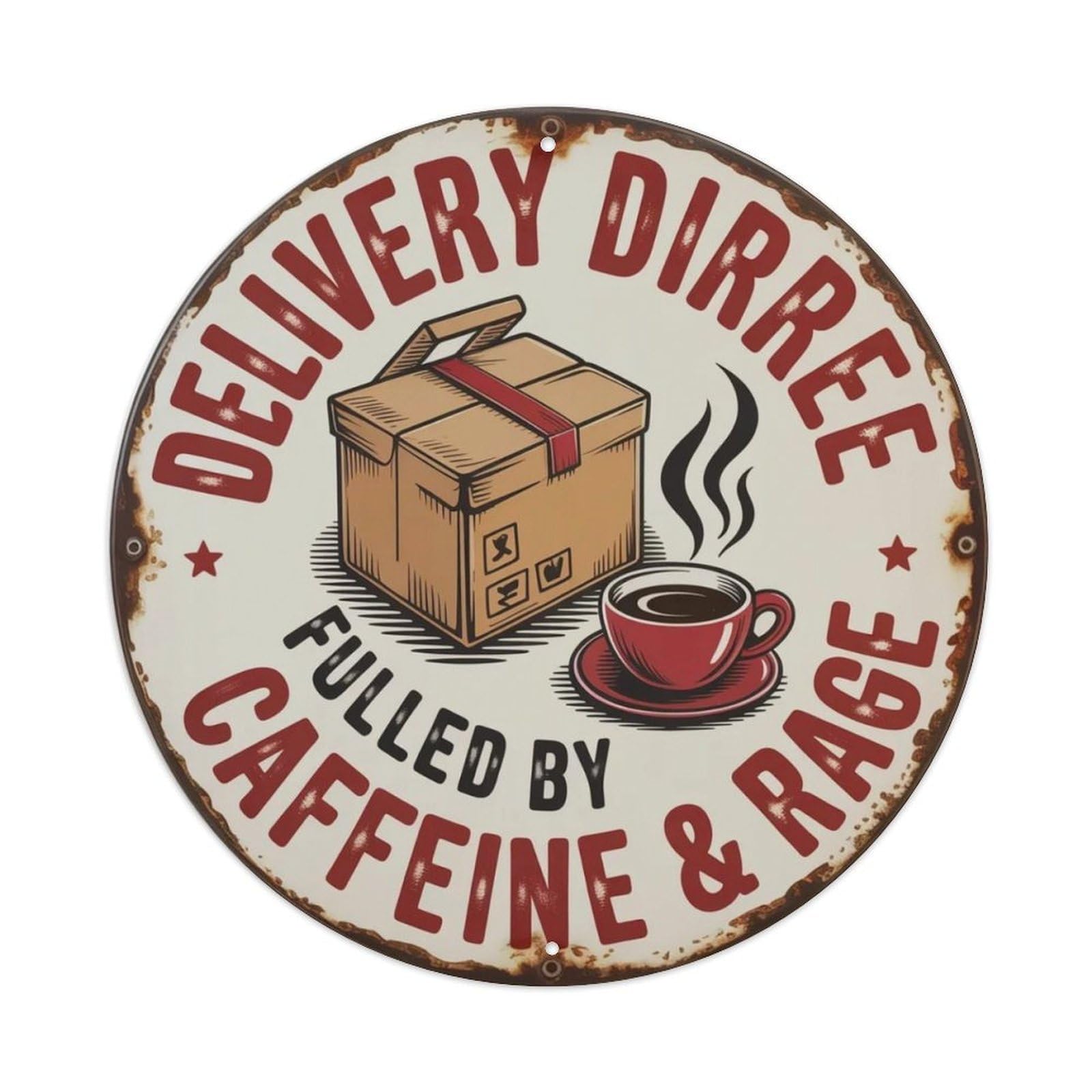 Delivery Driver Metal Tin Sign Plaque