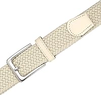 Vista 5 de BSLLNEK Cinturón trenzado elástico, 1 38 pulgadas, cinturón elástico tejido para golf, pantalones cortos y casuales