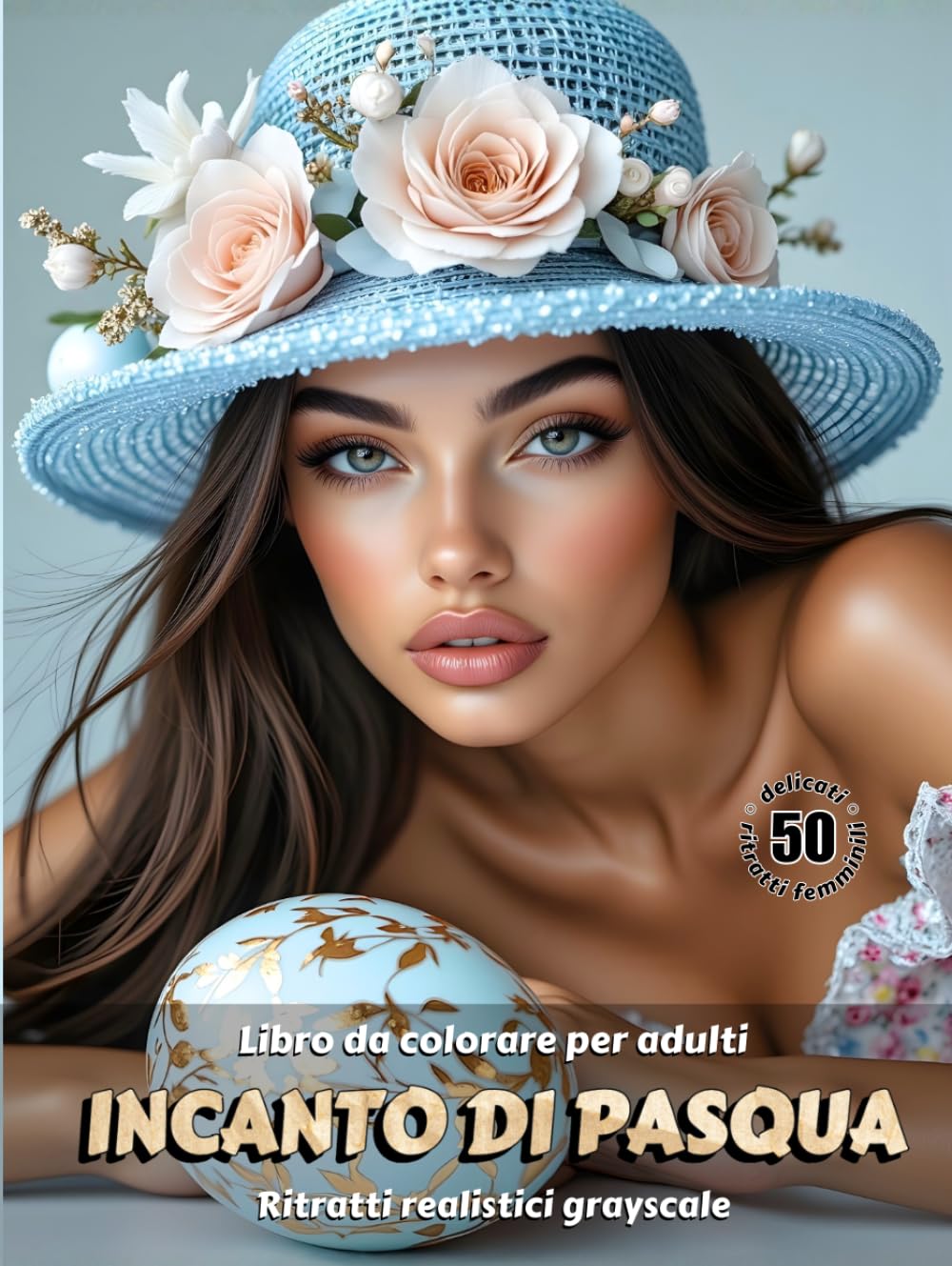 INCANTO DI PASQUA – Libro da colorare per Adulti | Ritratti realistici di Pasqua/Primavera in scala di grigi | per Relax, Creatività Consapevole: Edizione italiana (Avventure colorate)