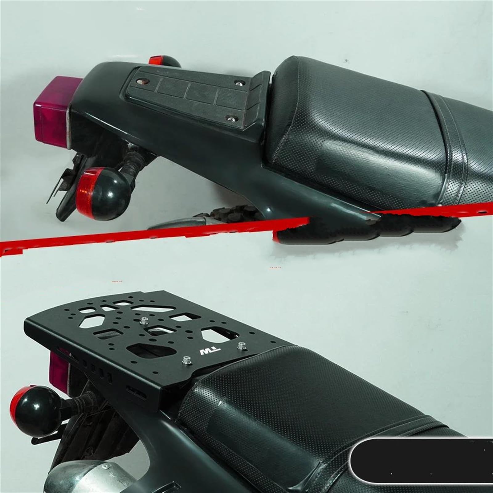 Staffa di Supporto Moto Portapacchi Posteriore Portapacchi Sedile Posteriore Portapacchi Cargo Portapacchi Accessori per Y&amaha TW200 TW-200 2005-2024
