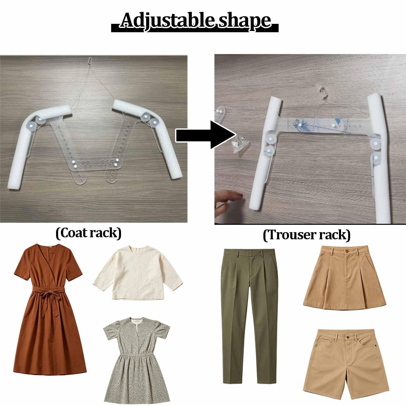 Perchas Transparentes para maniquí, Soporte Ajustable para Camisas, Percha de Moda para Abrigos y Chaquetas, Ideal para boutiques y ferias de fotografía (tamaño: Unisex)(10PCS)