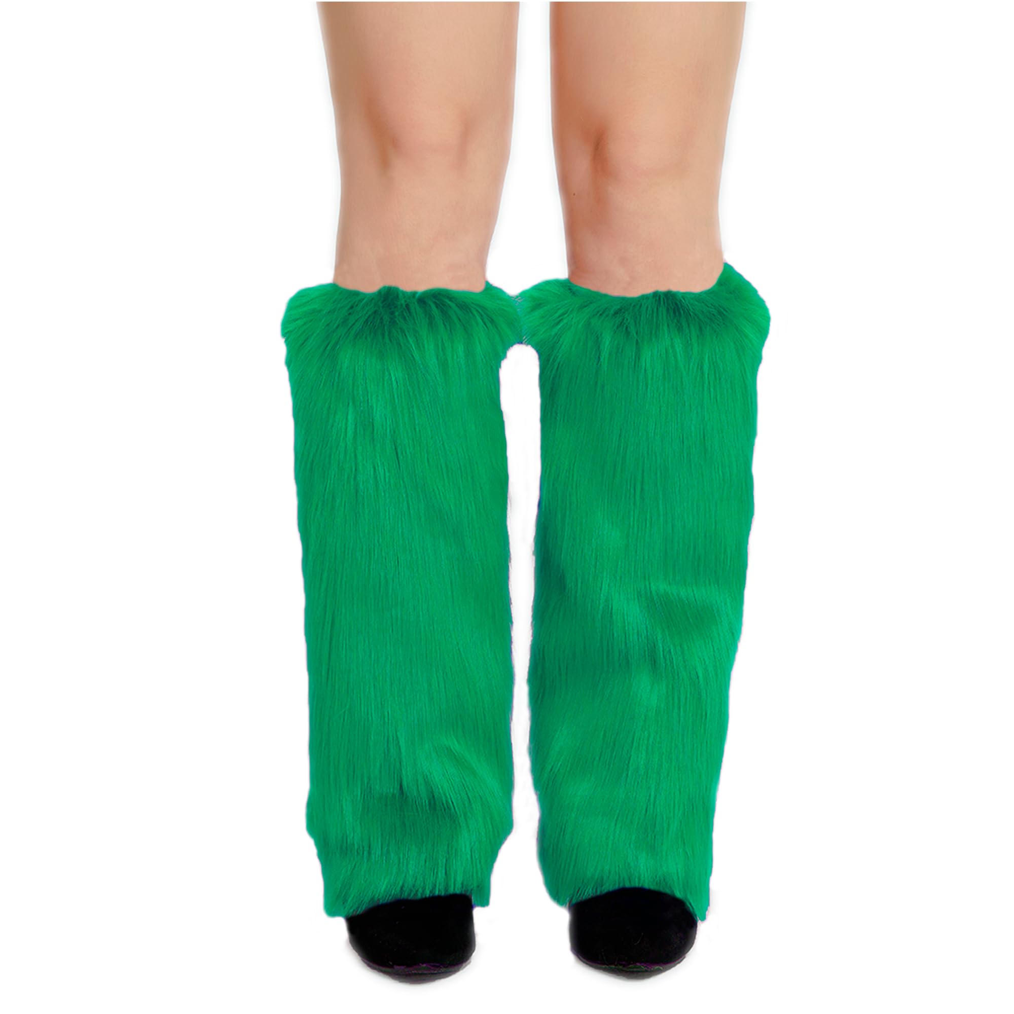Faux Fur Leg Warmers for Women Fluffy Boot Cuffs Covers for Halloween Christmas Furry Costume Cute Cosplay