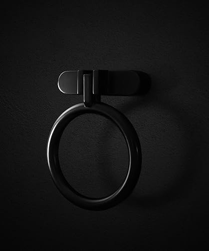 Miniatura 4 de Anillos negros para gabinete, aparador, cajones negros, tiradores de puerta de cocina, manijas de armario negras, paquete de 4