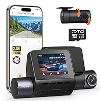 70mai Dash Cam Anteriore e Posteriore A410, Doppia Dashcam 2.5K+1080P HDR