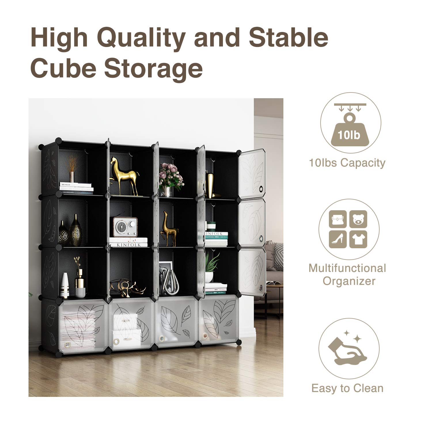 Buy GREENSTELL Cube Storage Organizer, Plastic Closet Organizer with