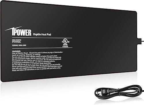 Miniatura 8 de iPower Almohadilla térmica para reptiles de 4 x 7 pulgadas, 4 W, con termómetro digital para tortugas, lagartos, ranas, serpientes, reptiles y otros