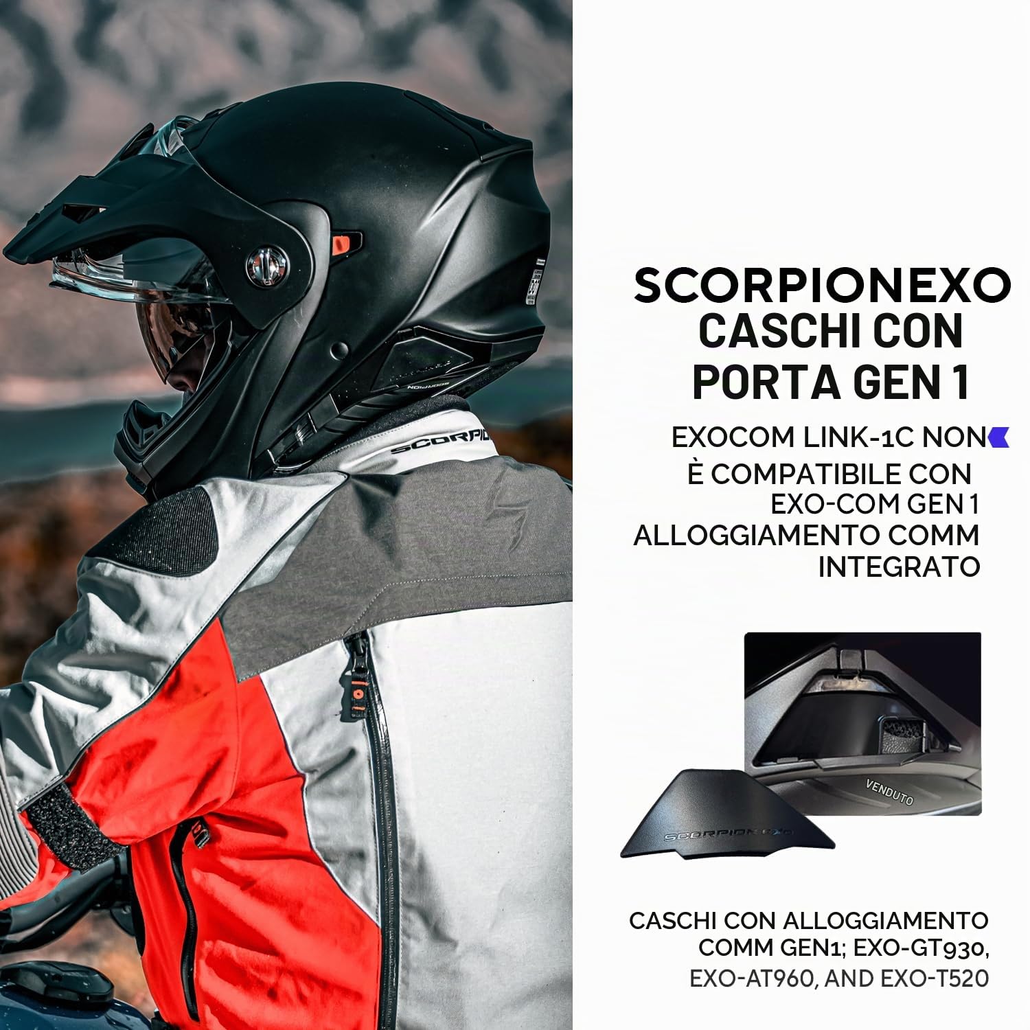 EXOCOM Interfono Bluetooth Scorpion Link 1C Singolo