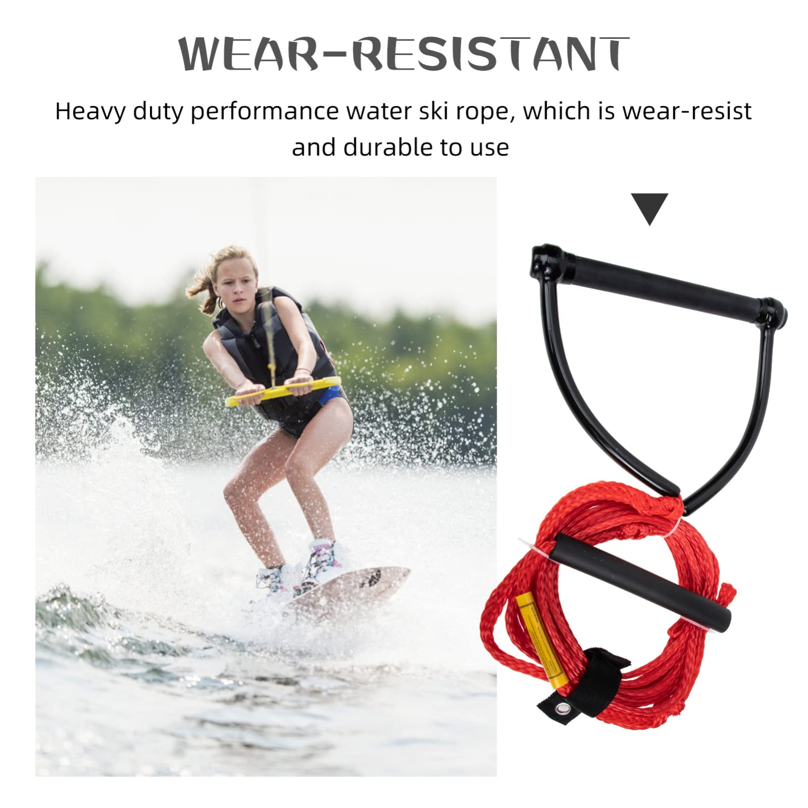NULYLU Water Ski Tow Rope Wakeboard Harness Portable Water Sport Equipment Resistant to Wear for Use