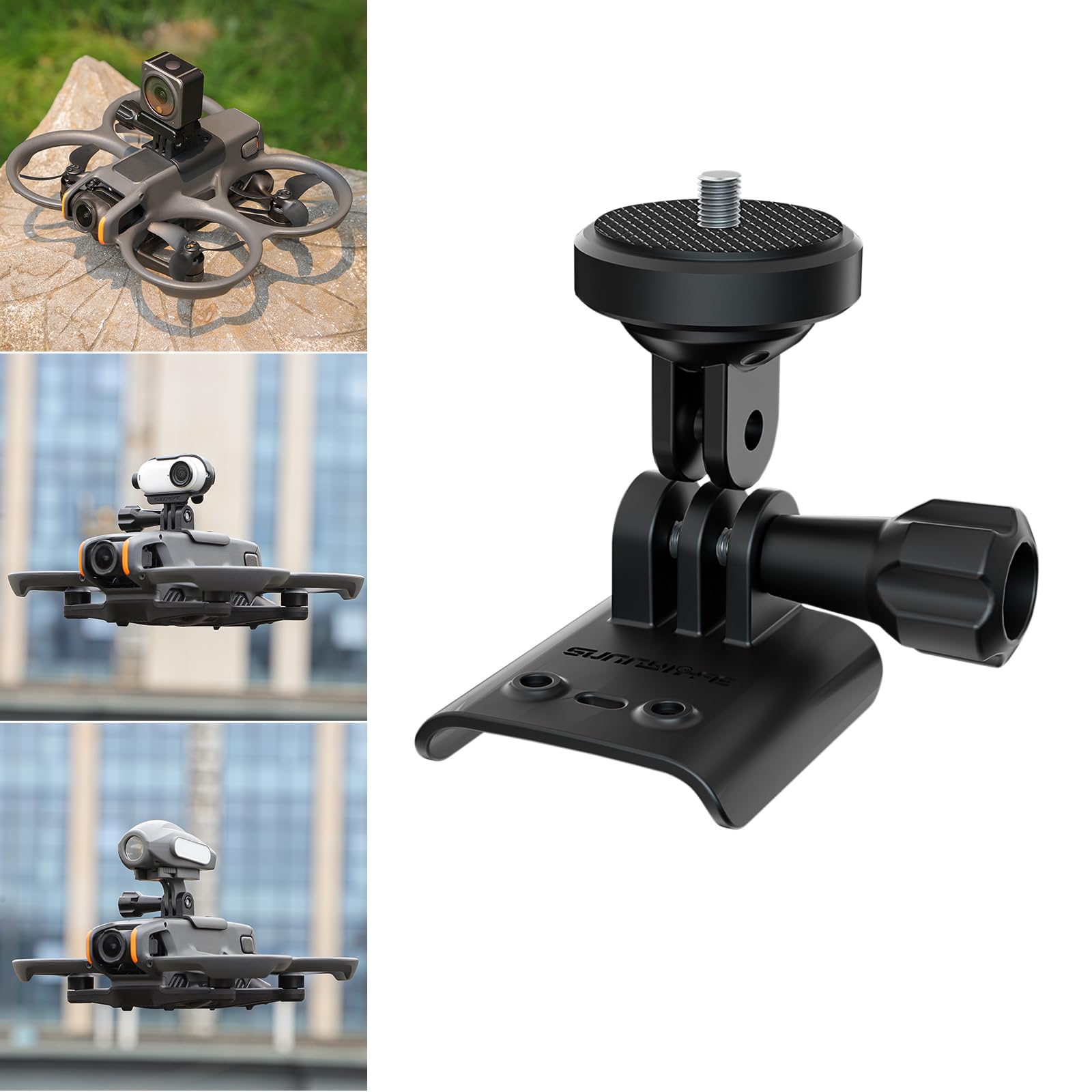 iEago RC Camera Mount for DJI Avata 2 Gopro Holder Extension Adapter for Go Pro Hero 12/11/10, Osmo Pocket 3/Action 4, for Insta360 X4/X3/ONE X2/GO 3/GO 2 Action Camera