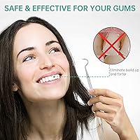 Vista 6 de Herramienta raspadora dental, púa de dentista, acero inoxidable médico, raspador de tarter dental para removedor de manchas de dientes, herramientas