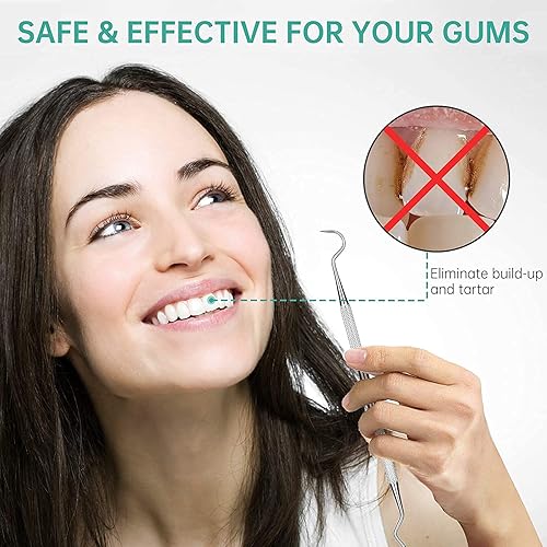 Miniatura 6 de Herramienta raspadora dental, púa de dentista, acero inoxidable médico, raspador de tarter dental para removedor de manchas de dientes, herramientas