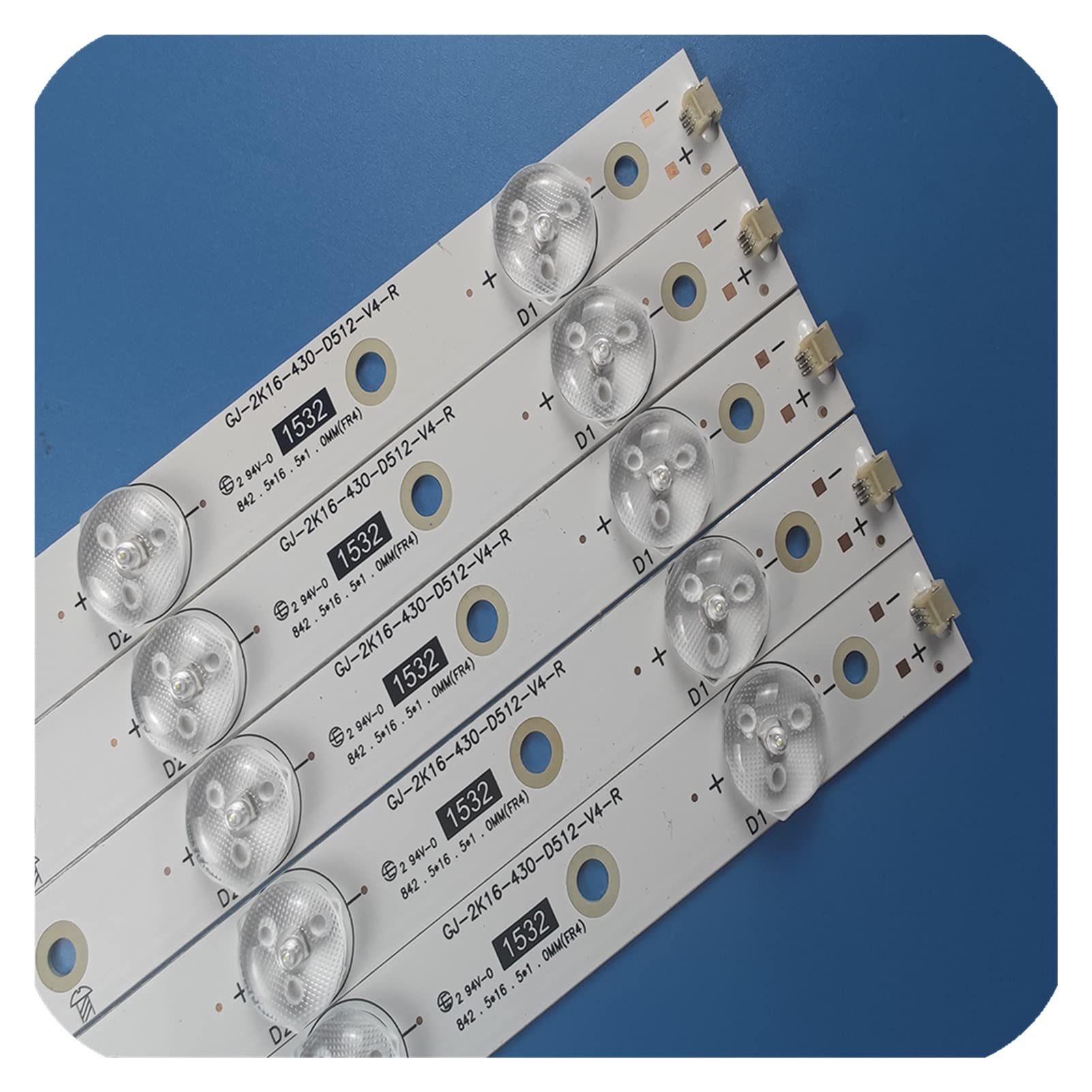 QIANHUI LED Tira 12leds Lb43014 v0_00 Apto for Philips 43" TV 43pus6551 tpt430u3 eqlsja.g 43pus6501 43pus6101 43pus6201 43pus7202 5pcs