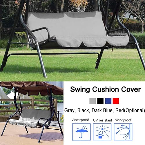 Miniatura 4 de Funda para asiento de columpio, cojín para silla de columpio, cojín de tela de tafetán de poliéster 190T de alta calidad, plegable, 59.1 x 19.7 x
