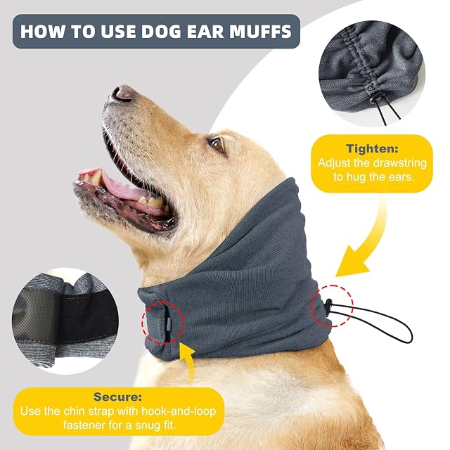Foto 4 de 7 de Protectores de orejas de perro cómodos para el cuello y las orejas del perro
