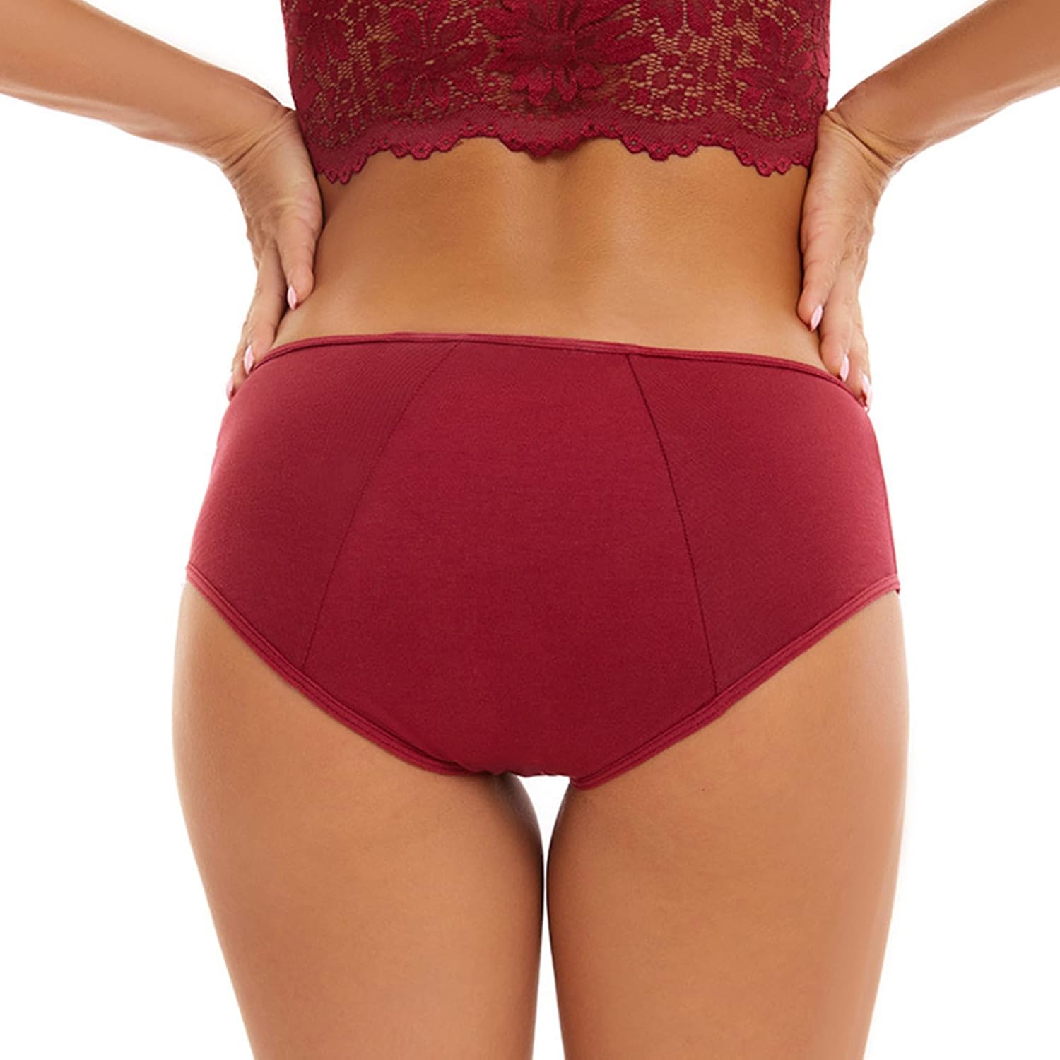 DGHM-JLMY Women's Comfy Solid Patchwork Panties Low-Waisted Underwear Multi-Piecescomfortable Knickers Cotton Briefs Basic