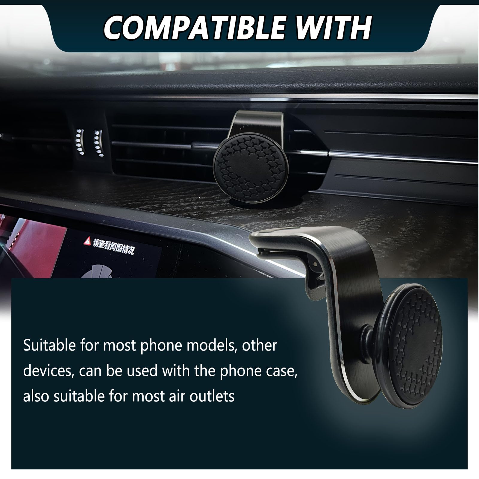 Soporte magnético fuerte para teléfono para coche, soporte universal para rejilla de ventilación de coche, rotación de 360°, soporte magnético ajustable para smartphone, apto para todos los