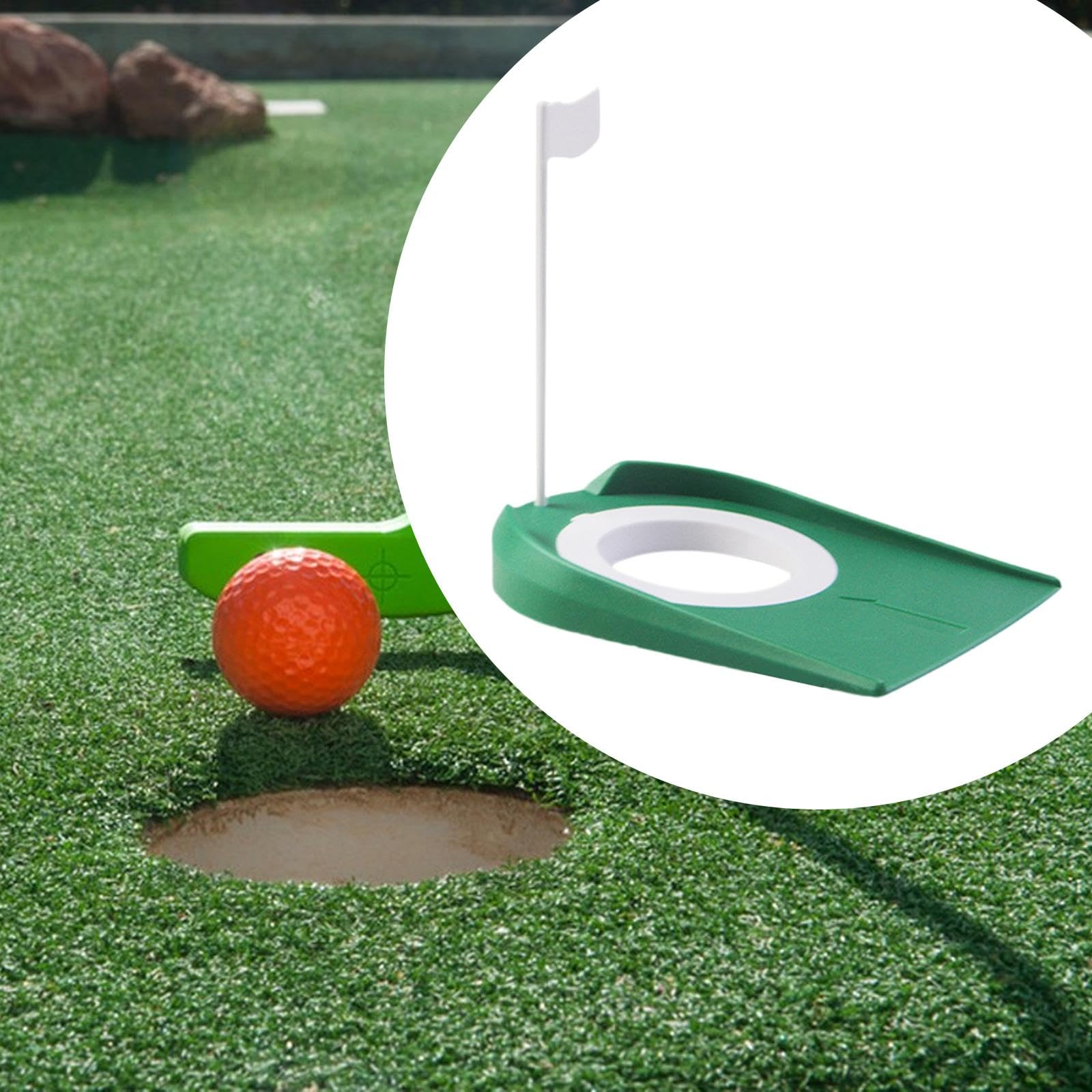 Vaveren Golf Putting Cup Portable Golf Putting Hole Practice Training for Children's Games Men Women Home Office Indoor Outdoor, Green